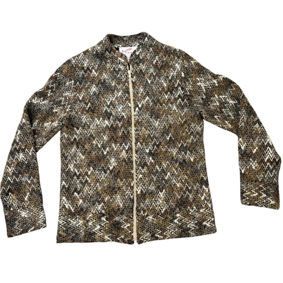 VIntage Women's Zigzag Pattern Jacket - Picture 2 of 7